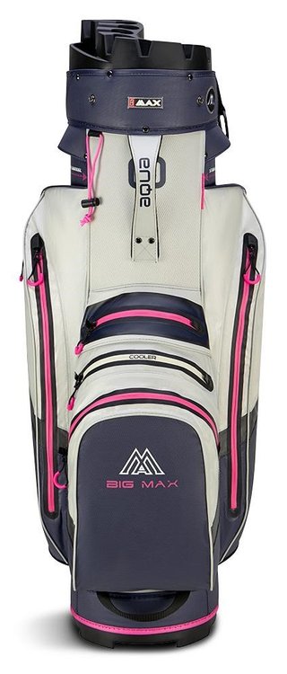Big Max AQUA Silencio 4 Organizer cart bag, steel blue/off white/fuchsia