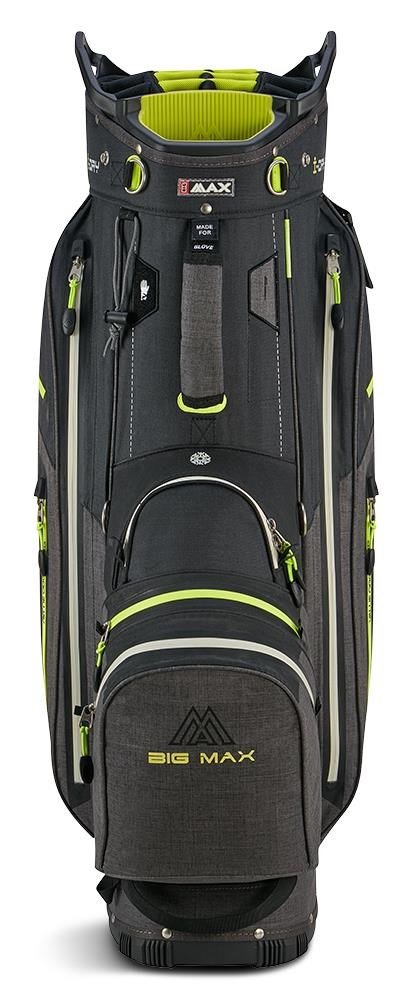 Big Max AQUA Tour 4 cart bag, black/storm charcoal/lime