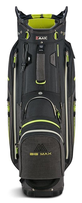 Big Max AQUA Tour 4 cart bag, black/storm charcoal/lime
