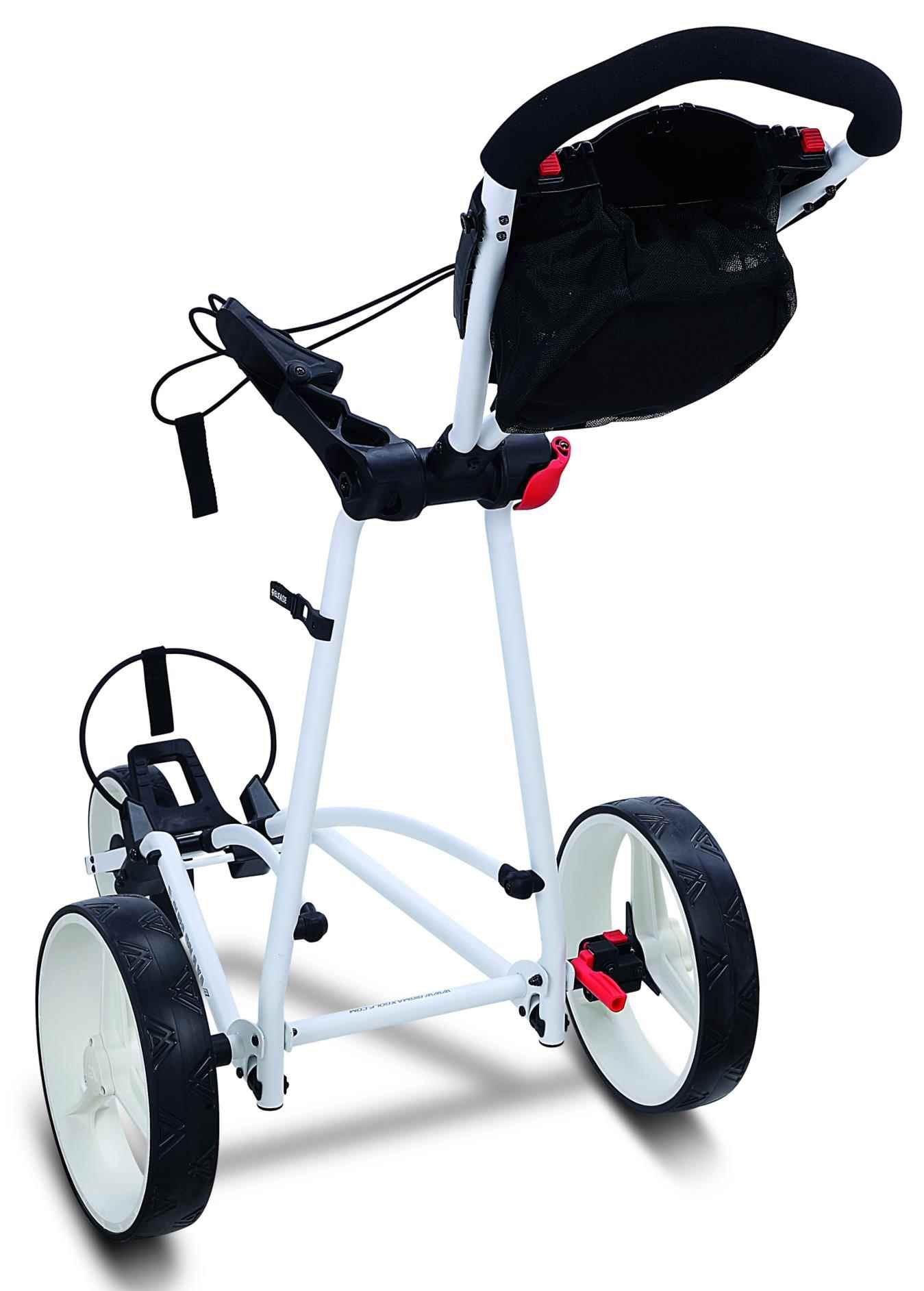 Big Max Autofold X2 manuell golfvagn, vit
