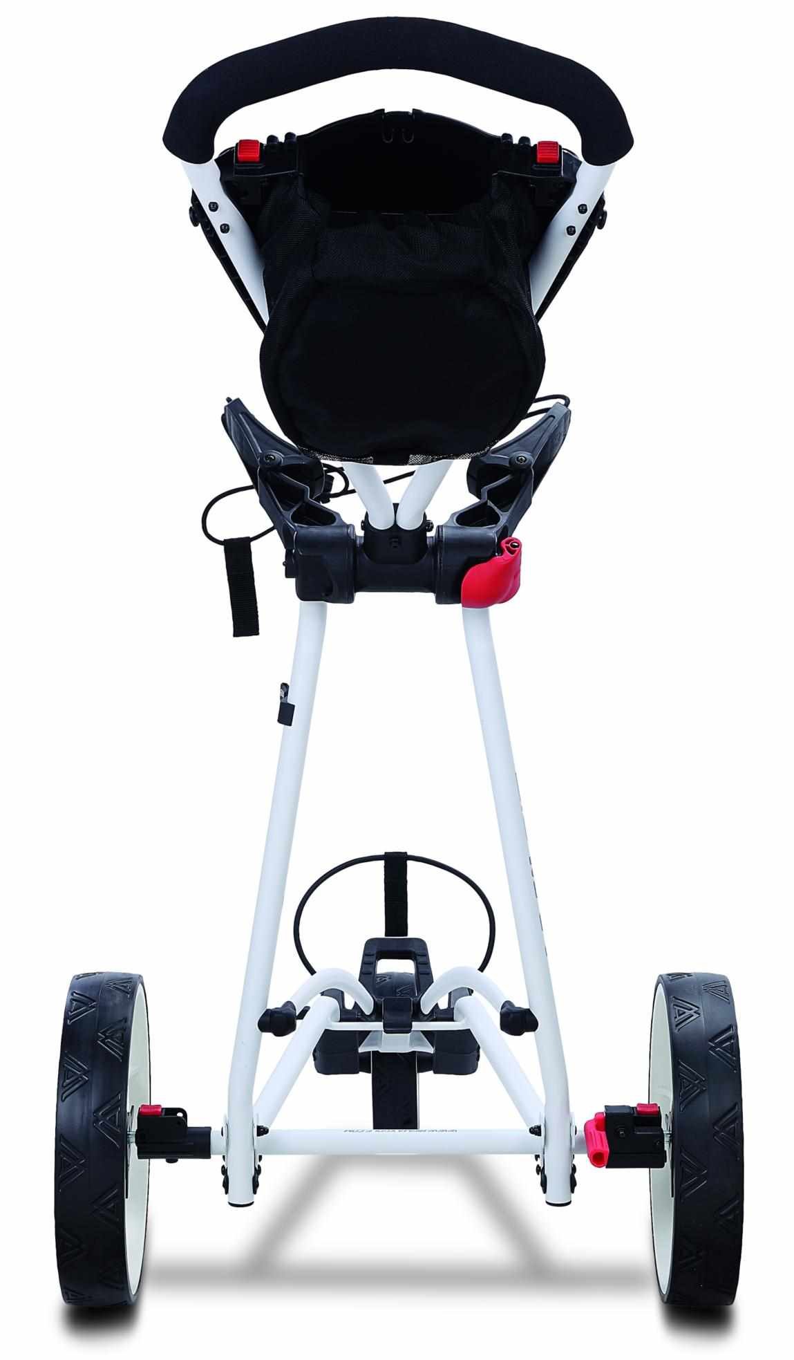 Big Max Autofold X2 manuell golfvagn, vit