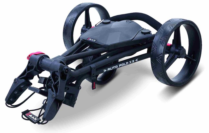 Big Max Autofold X2 manuell golfvagn, phantom svart