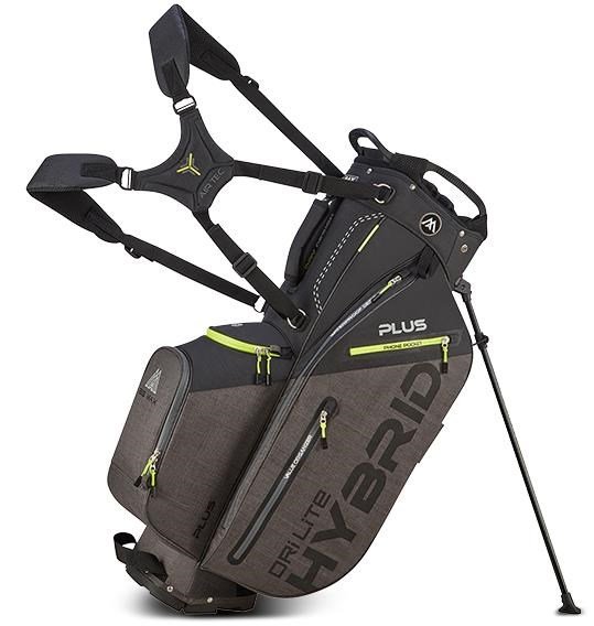 Big Max Dri Lite Hybrid Plus stand bag, black/storm charcoal/lime