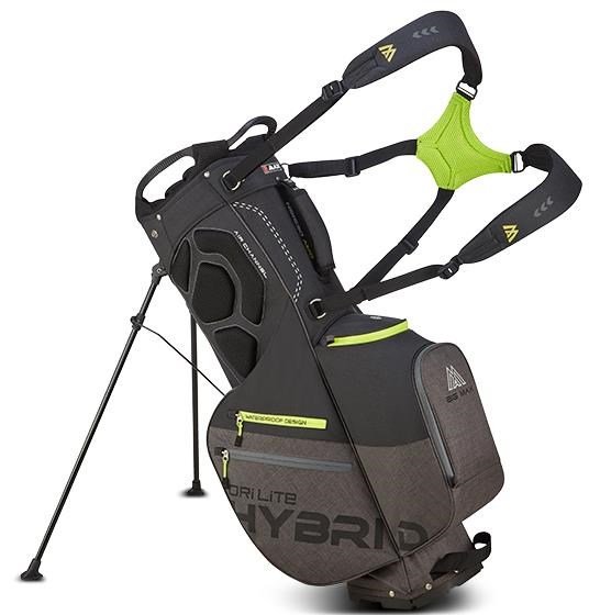Big Max Dri Lite Hybrid Plus stand bag, black/storm charcoal/lime