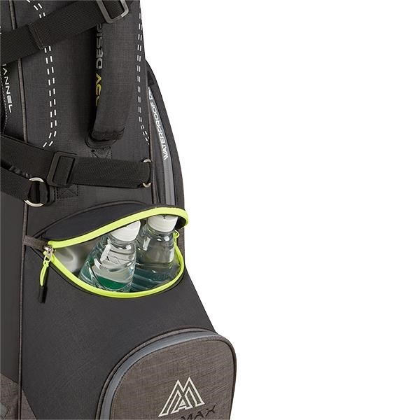 Big Max Dri Lite Hybrid Plus stand bag, black/storm charcoal/lime