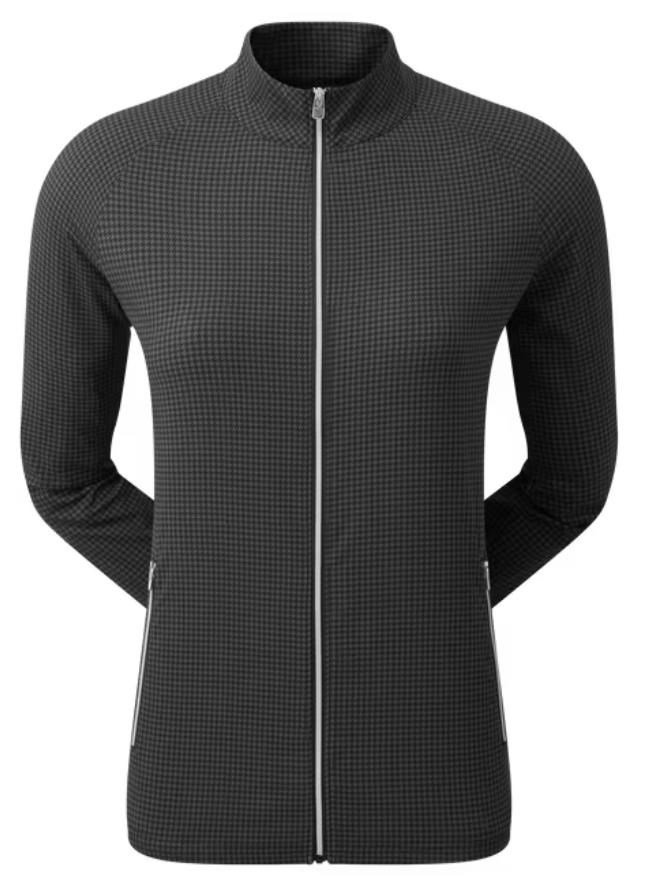 FootJoy Houndstooth Print Woven damjacka, svart