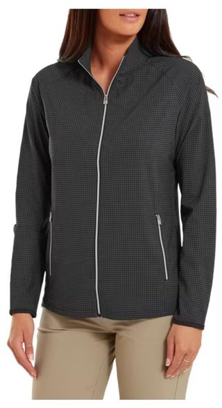 FootJoy Houndstooth Print Woven damjacka, svart