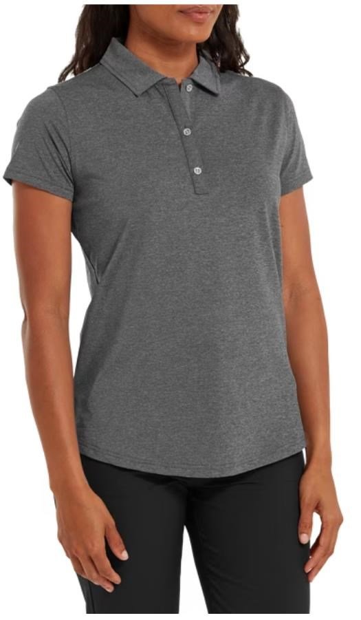FootJoy Heather Self-Collar Lisle dampolo, svart