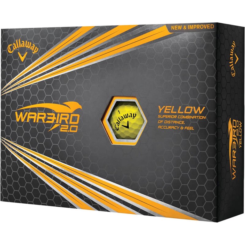 Callaway Warbird 2.0 golfbollar, gula