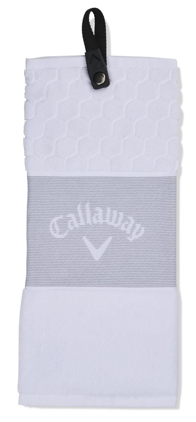 Callaway Tri-Fold 23 golfhandduk 16"x21" (40x53 cm), vit