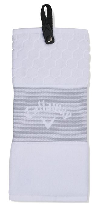 Callaway Tri-Fold 23 golfhandduk 16"x21" (40x53 cm), vit