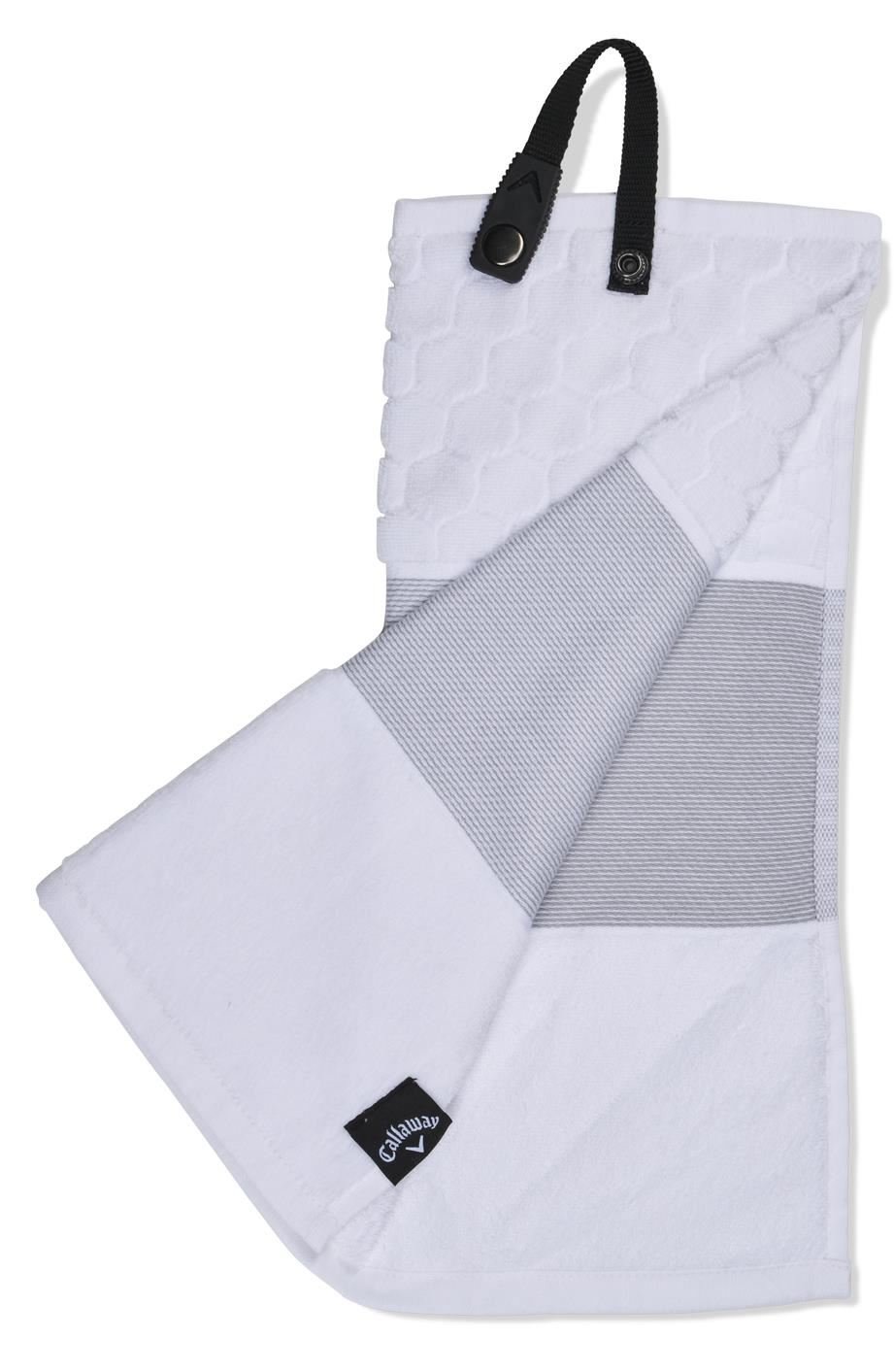 Callaway Tri-Fold 23 golfhandduk 16"x21" (40x53 cm), vit