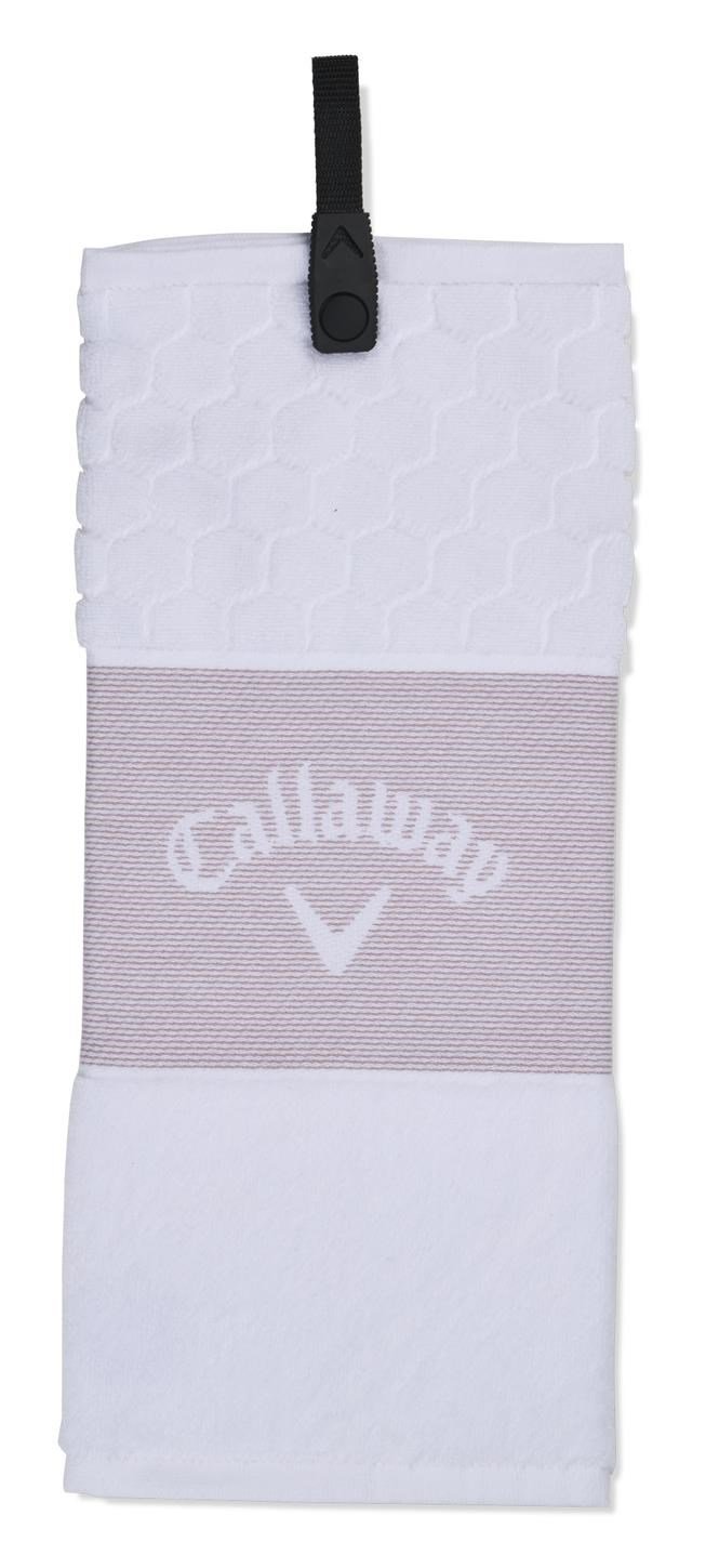 Callaway Tri-Fold 23 golfhandduk 16"x21" (40x53 cm), mauve/vit