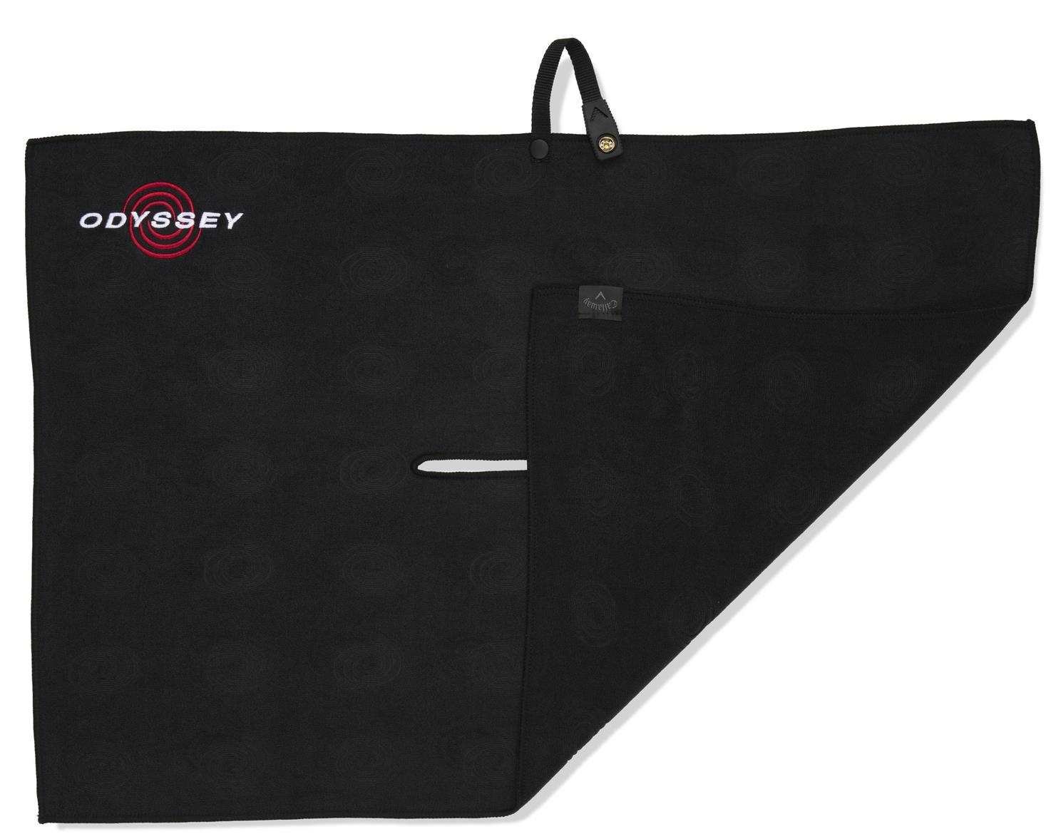 Odyssey Microfiber golfhandduk 30"x20" (76x50cm), svart