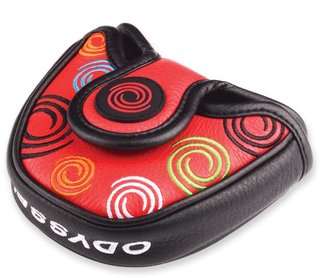 Odyssey Tour Swirl Putter Headcover, röd, mallet