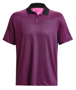 Under Armour Performance 3.0 Printed herr polo, svart/rosa