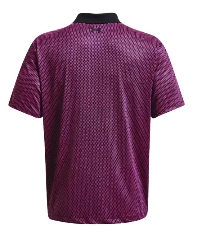 Under Armour Performance 3.0 Printed herr polo, svart/rosa