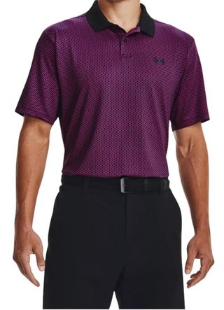 Under Armour Performance 3.0 Printed herr polo, svart/rosa