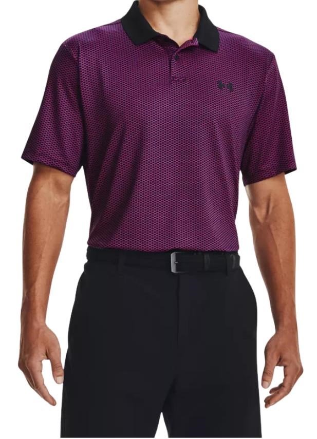 Under Armour Performance 3.0 Printed herr polo, svart/rosa