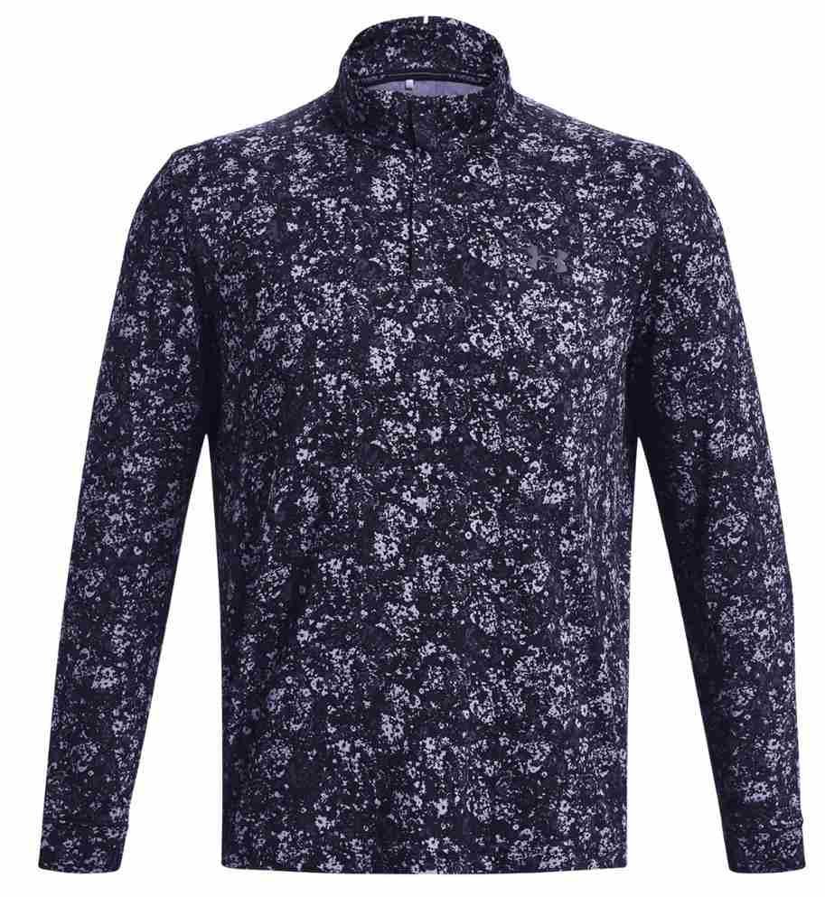 Under Armour Playoff Printed 1/4 Zip herr sweatshirt, navy