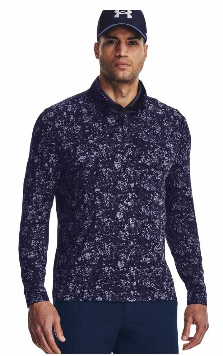 Under Armour Playoff Printed 1/4 Zip herr sweatshirt, navy