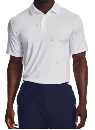 Under Armour Playoff 3.0 Printed herr polo, white/static blue