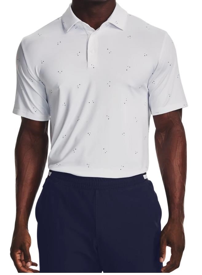 Under Armour Playoff 3.0 Printed herr polo, white/static blue