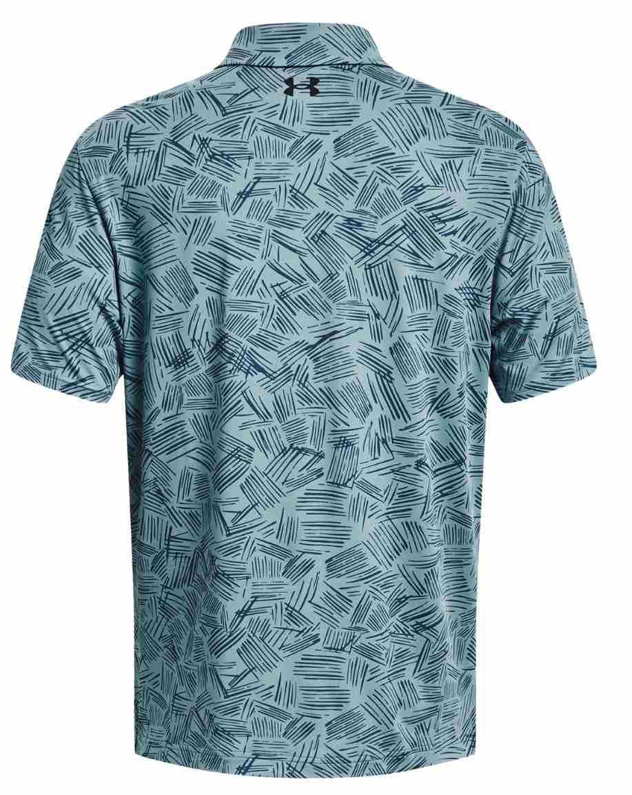 Under Armour Playoff 3.0 Printed herr polo, still water/static blue