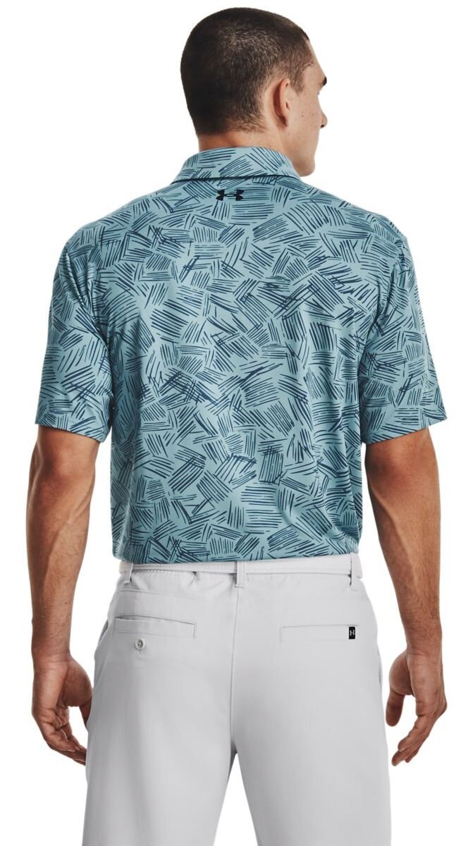 Under Armour Playoff 3.0 Printed herr polo, still water/static blue