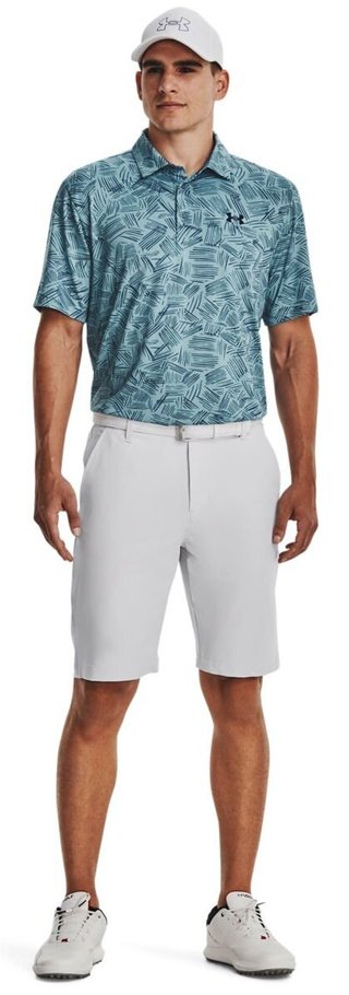 Under Armour Playoff 3.0 Printed herr polo, still water/static blue