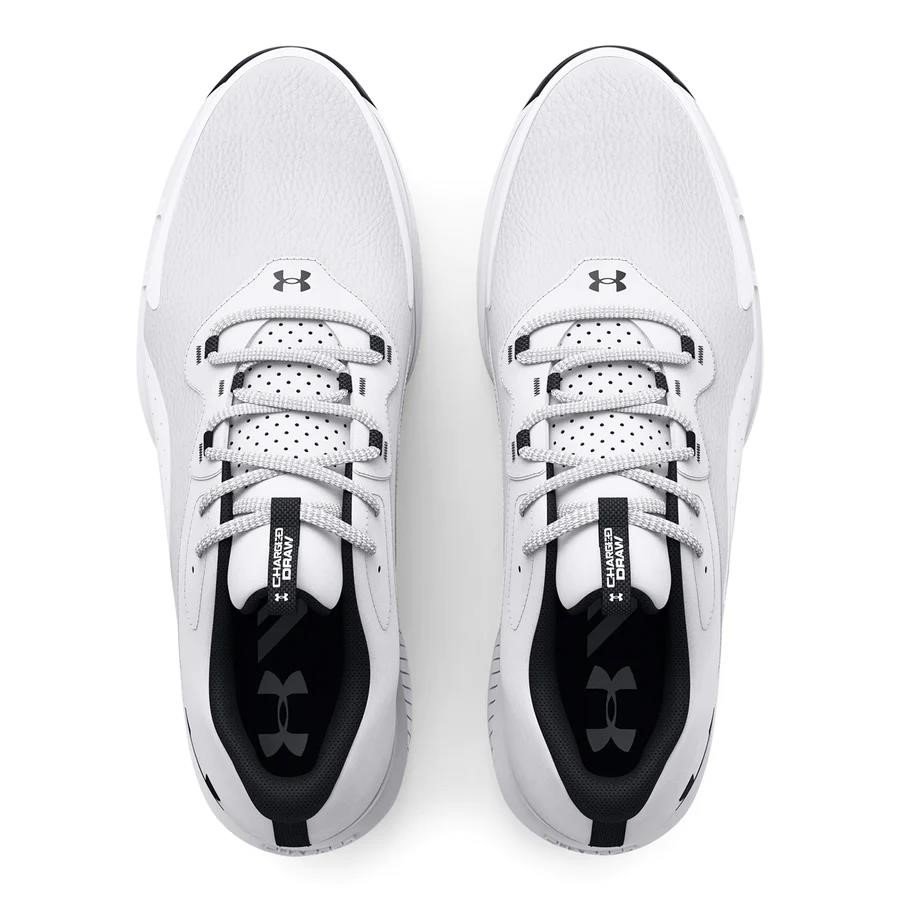 Under Armour Charged Draw 2 herr golfskor, vita