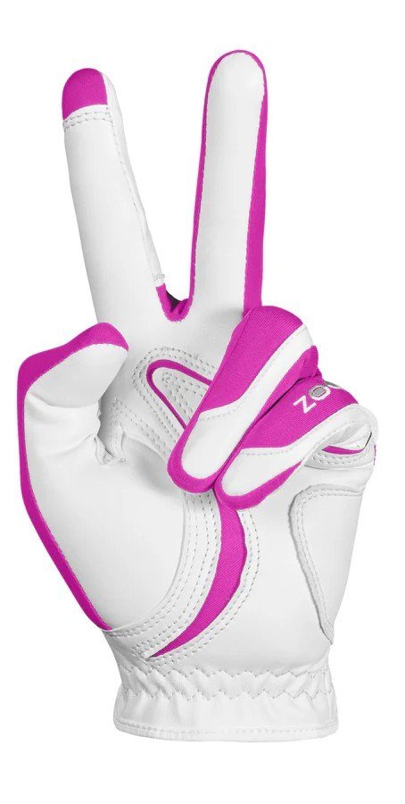 Zoom Zoom Hybrid dam golfhandske, vit/rosa