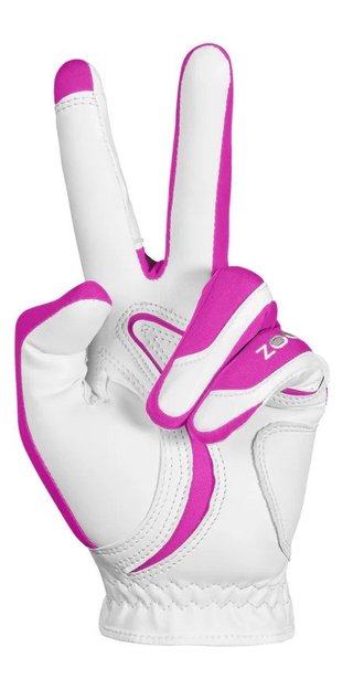 Zoom Zoom Hybrid dam golfhandske, vit/rosa