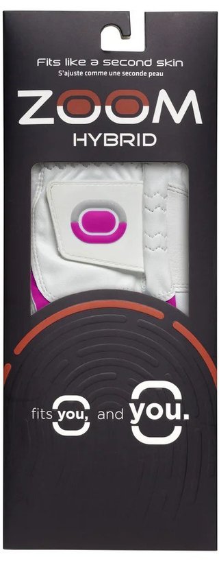 Zoom Zoom Hybrid dam golfhandske, vit/rosa