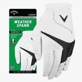 Callaway Weather Spann herr golfhandskar (2-pack), vit