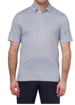 Callaway Trademark Ombre Chev Print herr polo, bright white