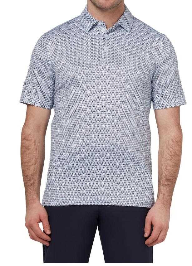 Callaway Trademark Ombre Chev Print herr polo, bright white