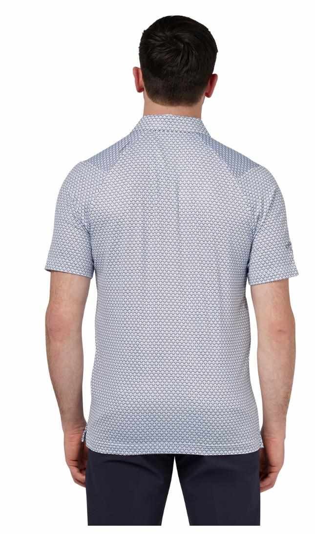 Callaway Trademark Ombre Chev Print herr polo, bright white