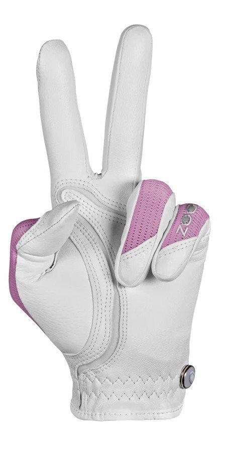 Zoom Zoom Sun Style damgolfhandske, vit/rosa