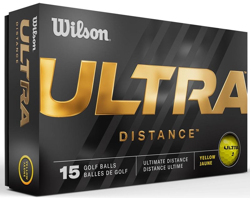 Wilson Ultra Distance golfbollar, gula