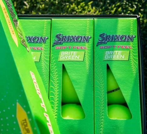 Srixon Soft Feel Brite golfbollar, gröna