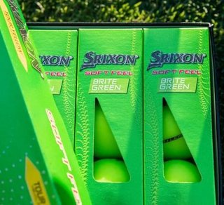 Srixon Soft Feel Brite golfbollar, gröna