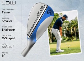 Cleveland RTX 6 ZipCore Tour Satin herr wedge, stål