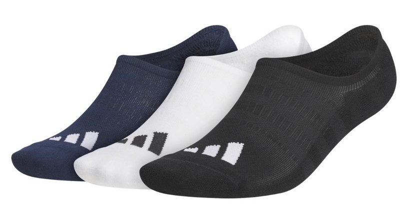 Adidas No Show herrsockor (3 par), multicolor