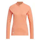 Adidas Solid Quarter Zip Long Sleeve damtröja, coral fusion