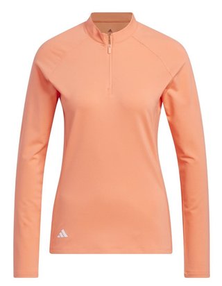 Adidas Solid Quarter Zip Long Sleeve damtröja, coral fusion