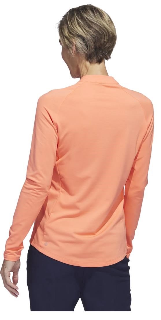 Adidas Solid Quarter Zip Long Sleeve damtröja, coral fusion