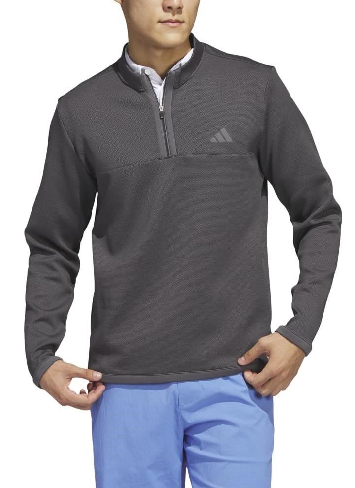 Adidas Microdot 1/4 herr sweatshirt, svart/vit