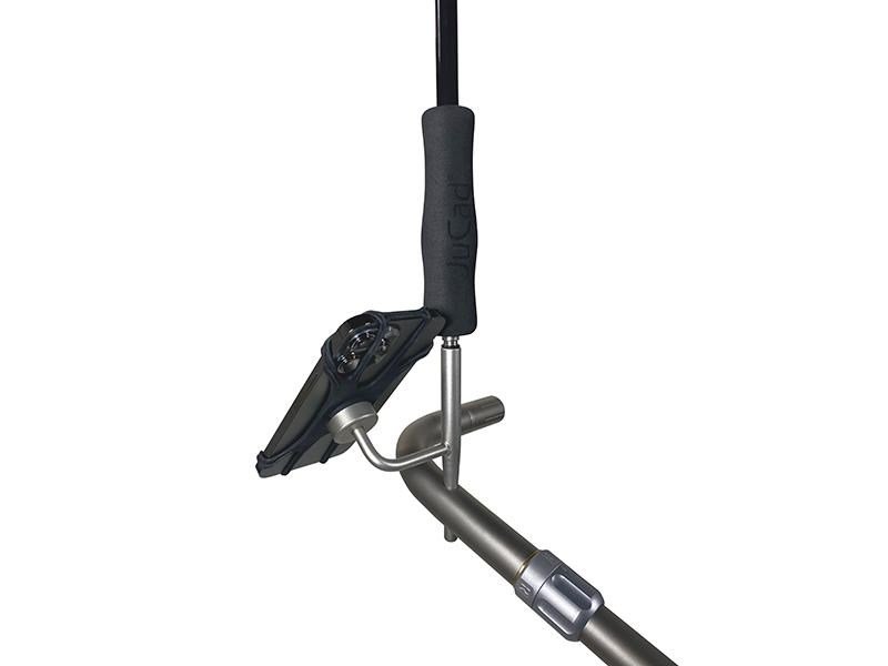 JuCad smartphone holder med paraplyhållare, titanium