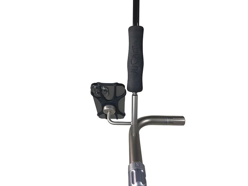 JuCad smartphone holder med paraplyhållare, titanium